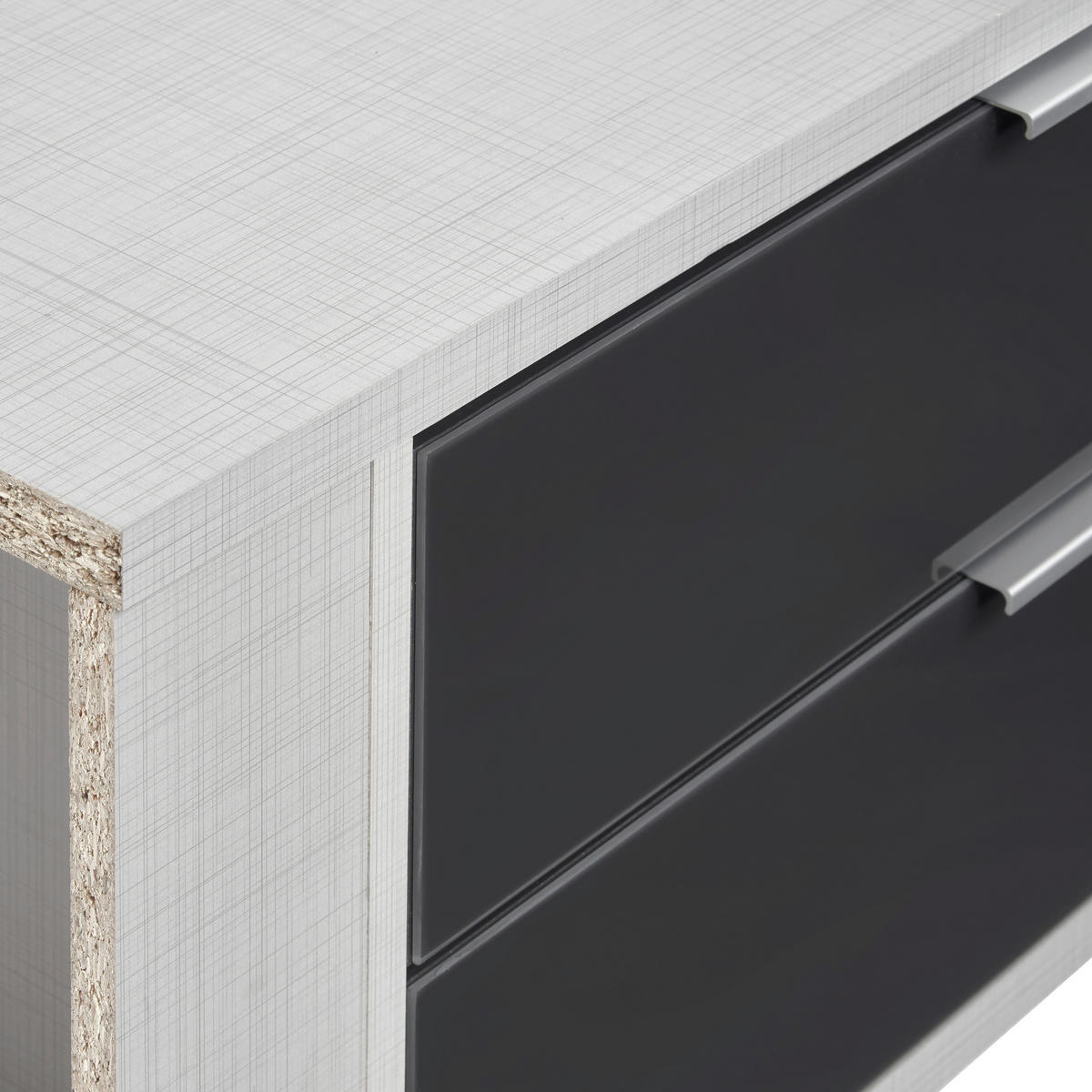 SCHUBKASTENEINSATZ 96/35/50 cm   - Grau, Modern, Glas/Holzwerkstoff (96/35/50cm) - MID.YOU