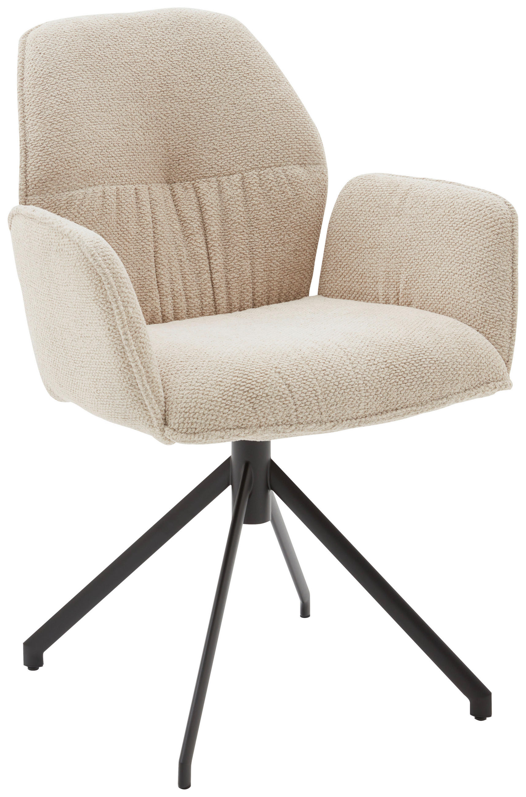 ARMLEHNSTUHL  in Chenille  - Creme/Schwarz, Design, Textil (66/89/66cm) - Dieter Knoll