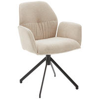 ARMLEHNSTUHL  in Chenille  - Creme/Schwarz, Design, Textil (66/89/66cm) - Dieter Knoll