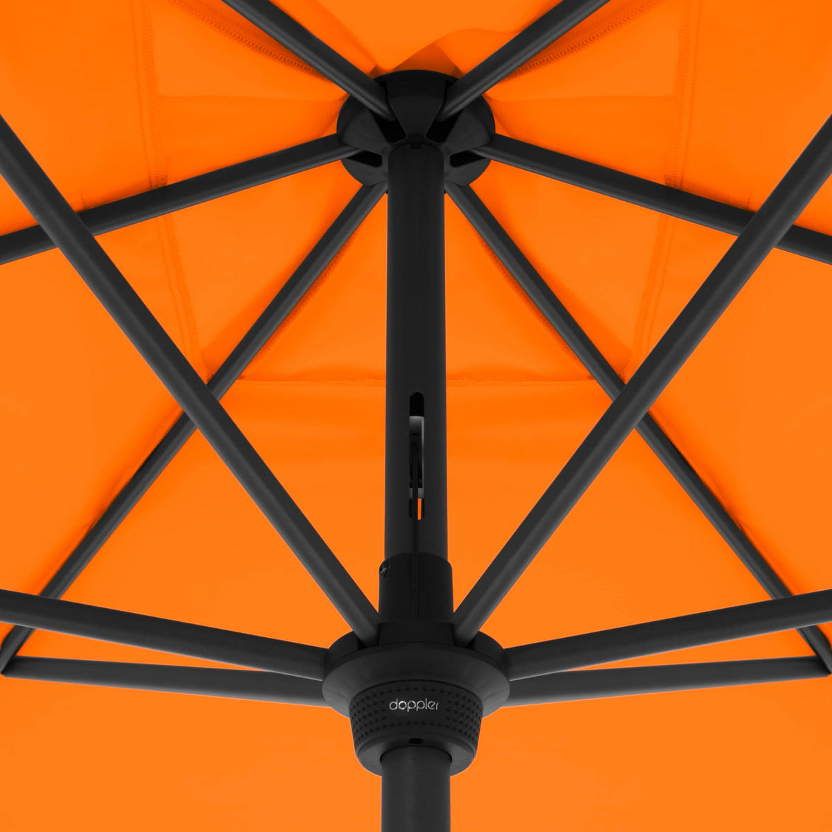 SONNENSCHIRM 305 cm  - Anthrazit/Orange, Basics, Textil/Metall (305/305cm) - Doppler