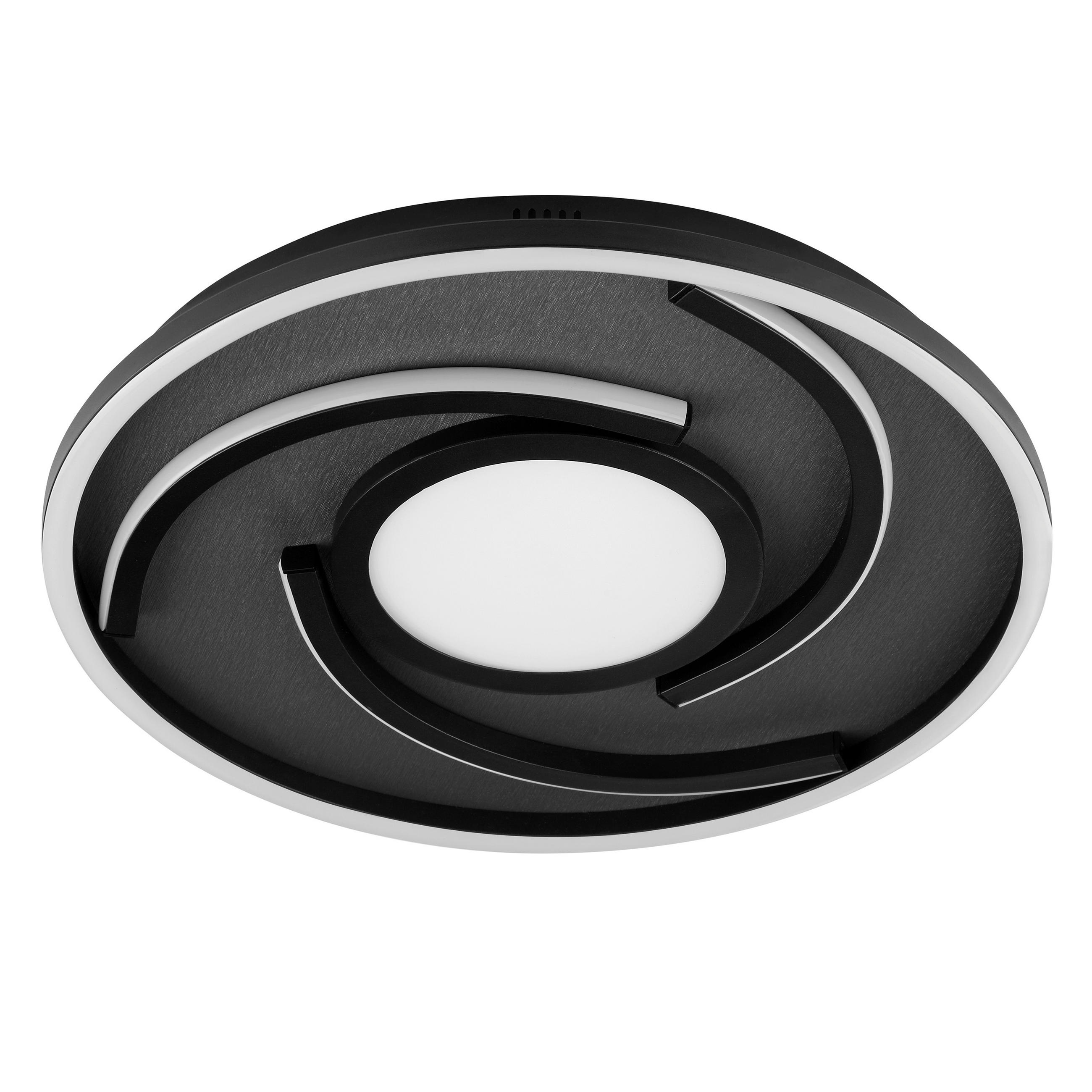 LED-DECKENLEUCHTE 35/4,8 cm   - Schwarz, Design, Kunststoff/Textil (35/4,8cm) - Brilliant