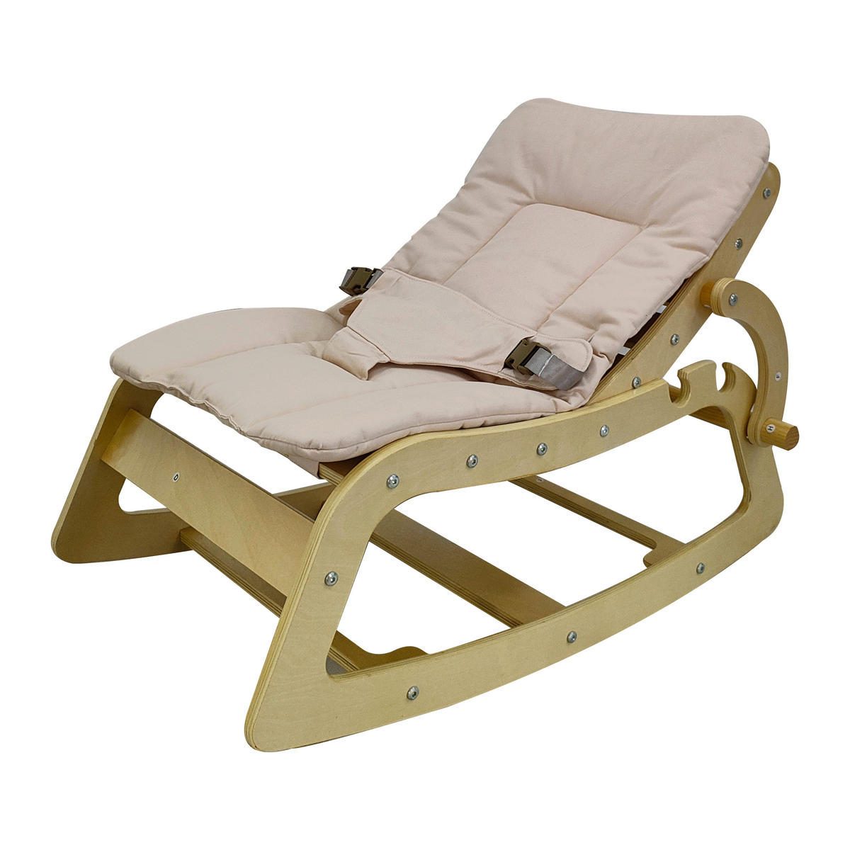 DJEČJA STOLICA  Swing and more  - prirodne boje/bež, Basics, drvo/tekstil (42/70/56cm) - Jimmylee
