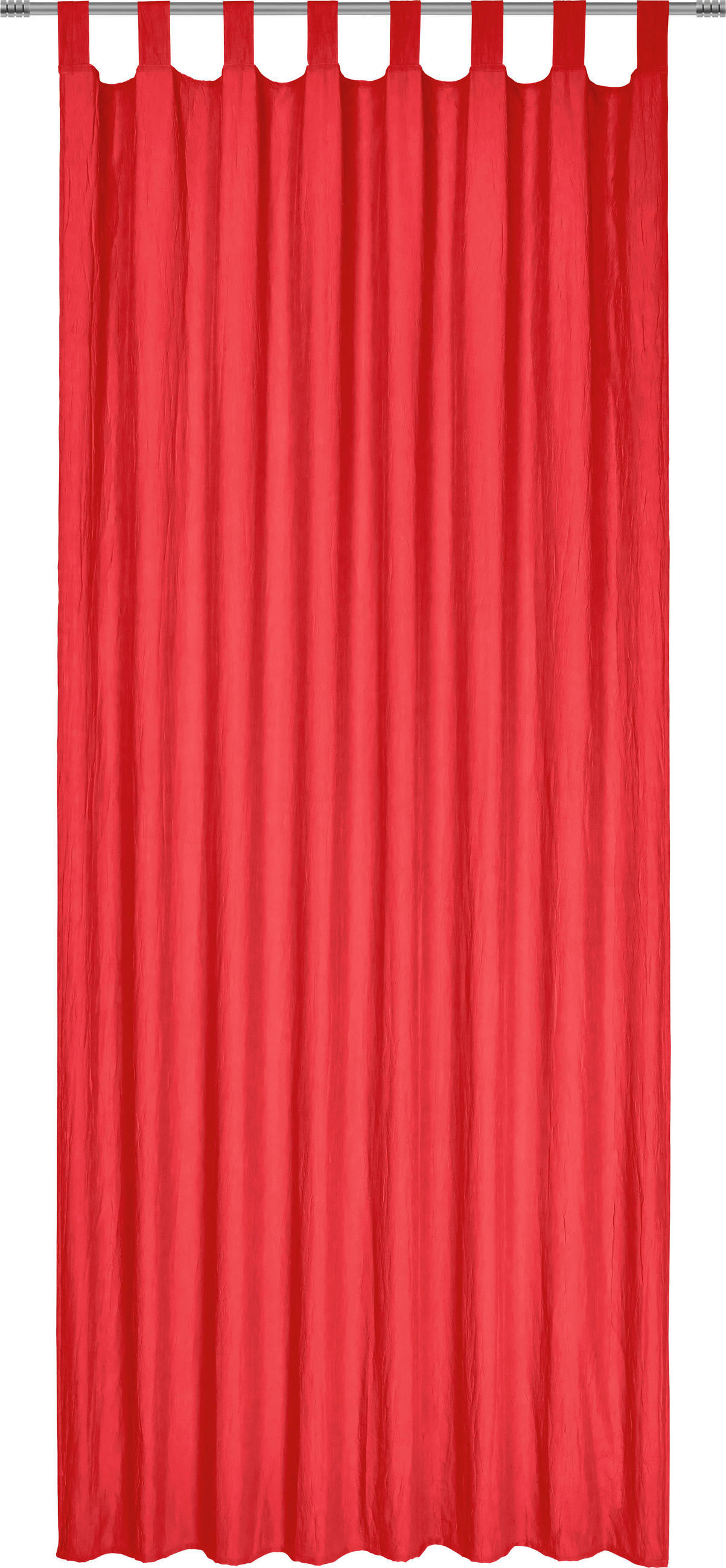ZAVESA SA PETLJAMA ZA KAČENJE crvena - crvena, Konvencionalno, tekstil (135/245cm) - Boxxx