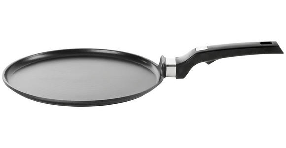 CREPESPFANNE 28 cm Greblon®-Antihaftbeschichtung  - Edelstahlfarben/Schwarz, Basics, Kunststoff/Metall (28cm) - Homeware Profession.