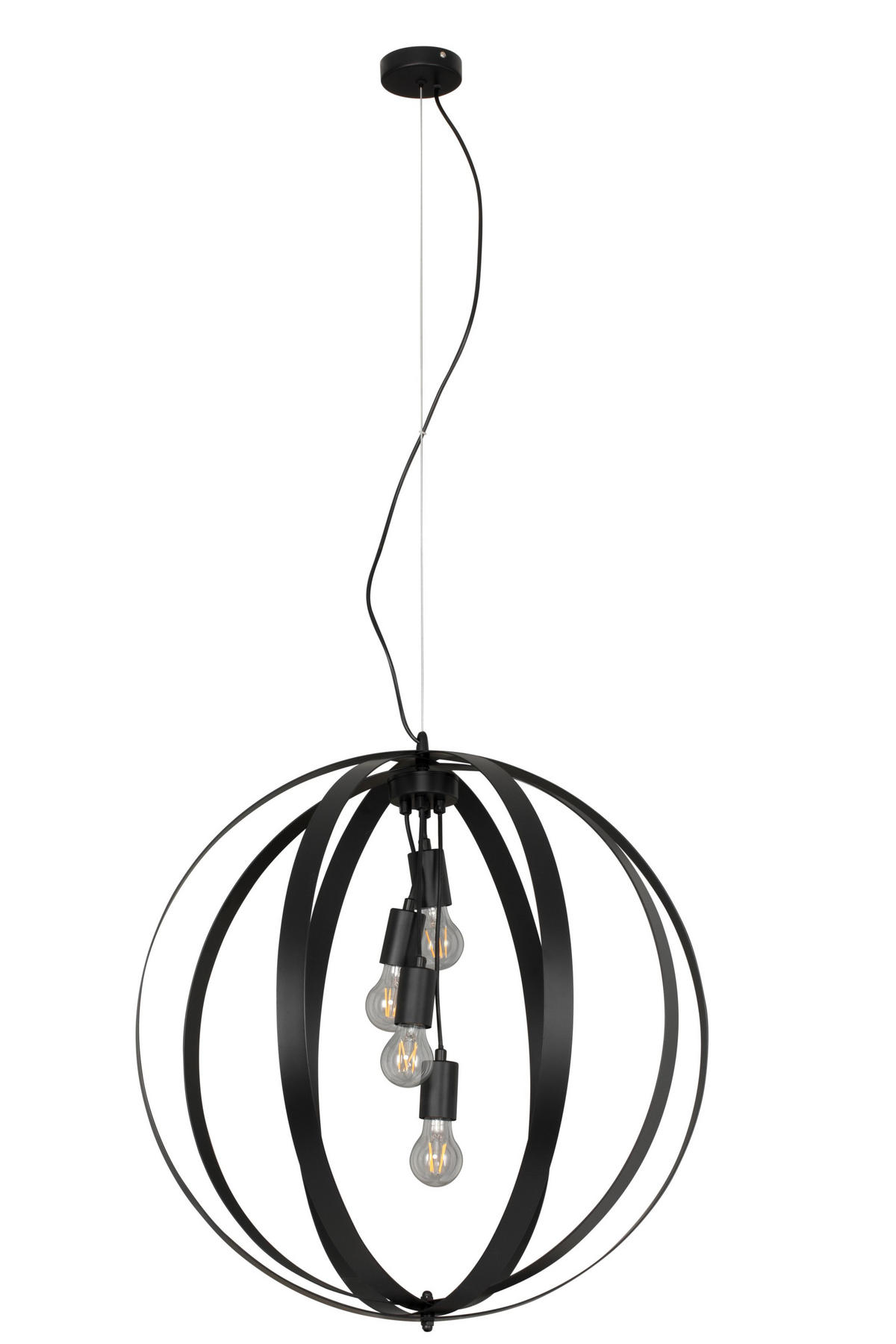 VISEČA SVETILKA        65/150 cm     40 W E27 - črna, Konvencionalno, kovina (65/150cm) - Marama