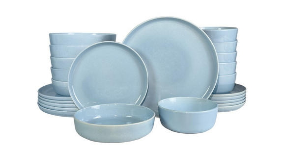 KOMBISERVICE Blau Colori blu 24-teilig 6 Personen  - Blau, Trend, Keramik - Novel