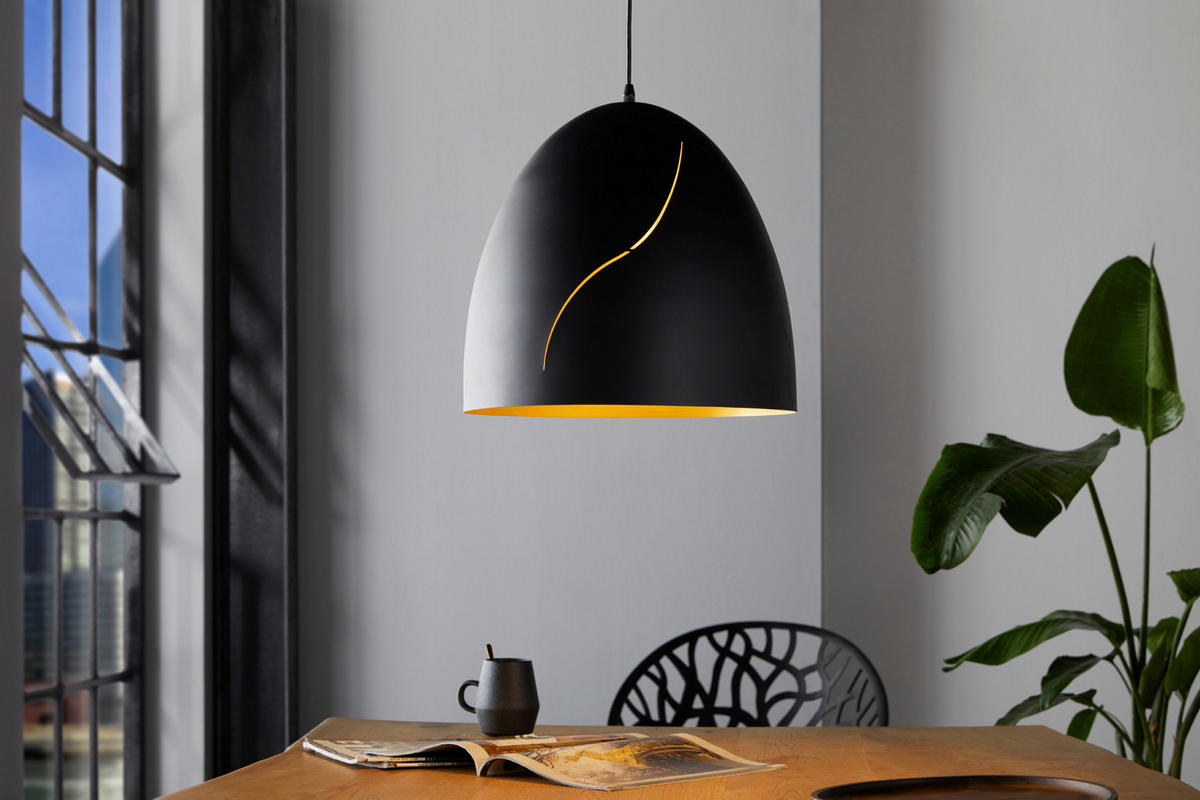 HÄNGELEUCHTE 40,5/110 cm    - Goldfarben/Schwarz, Basics, Metall (40,5/110cm) - Eglo