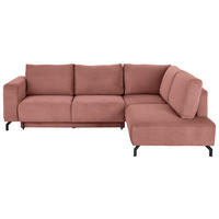 ECKSOFA Rostfarben Cord  - Rostfarben/Schwarz, MODERN, Textil (272/210cm) - P & B