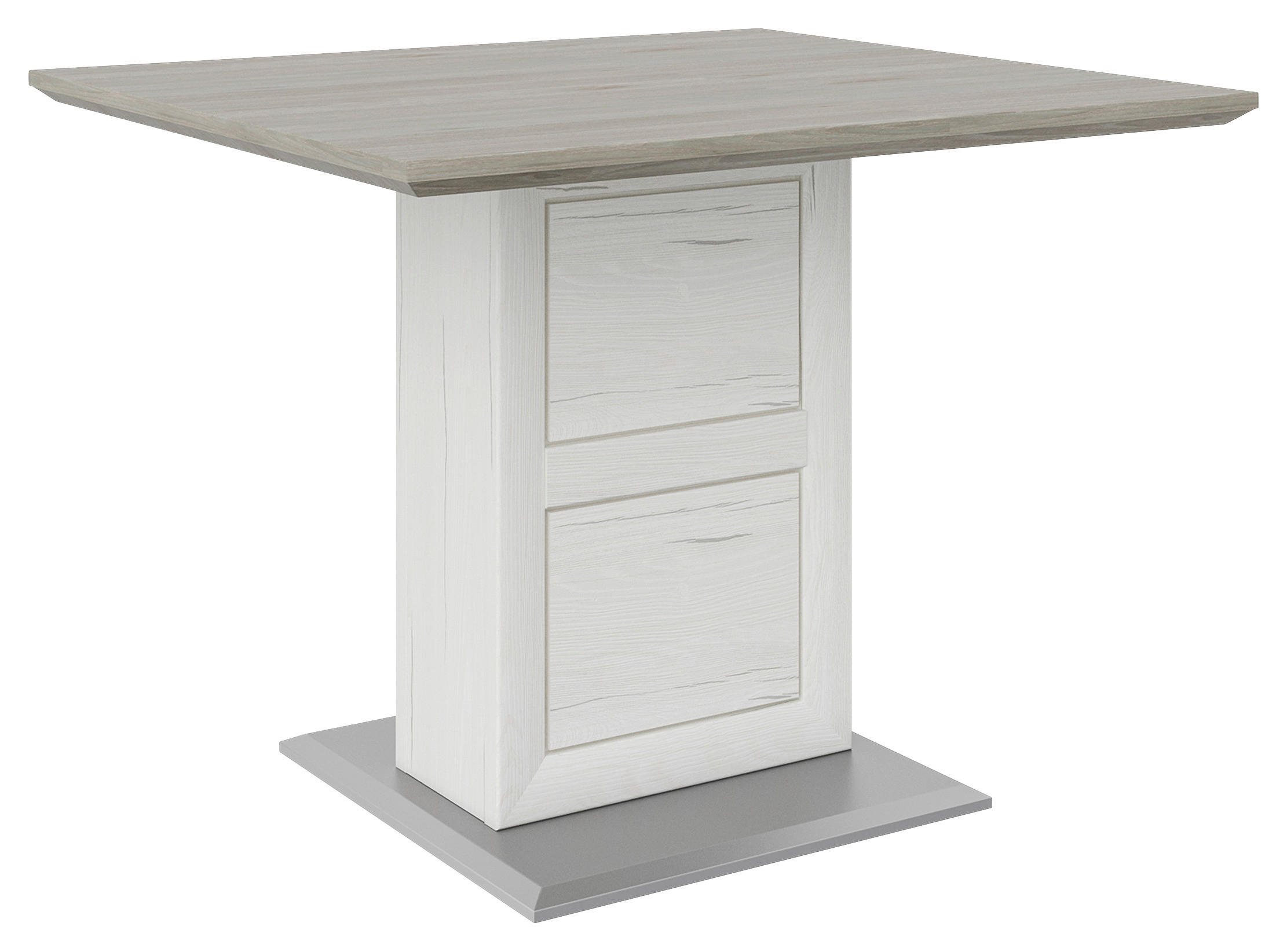 ESSTISCH in Holzwerkstoff 80/80/76,2 cm  - Weiß/Grau, LIFESTYLE, Holzwerkstoff (80/80/76,2cm) - Hom`in