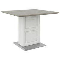 ESSTISCH in Holzwerkstoff 80/80/76,2 cm  - Weiß/Grau, LIFESTYLE, Holzwerkstoff (80/80/76,2cm) - Hom`in