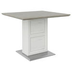 ESSTISCH in Holzwerkstoff 80/80/76,2 cm  - Weiß/Grau, LIFESTYLE, Holzwerkstoff (80/80/76,2cm) - Hom`in