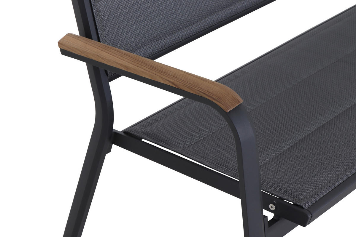 GARTENBANK 138,5/97/67 cm  in Anthrazit  - Anthrazit, KONVENTIONELL, Holz/Kunststoff (138,5/97/67cm) - Siena Garden