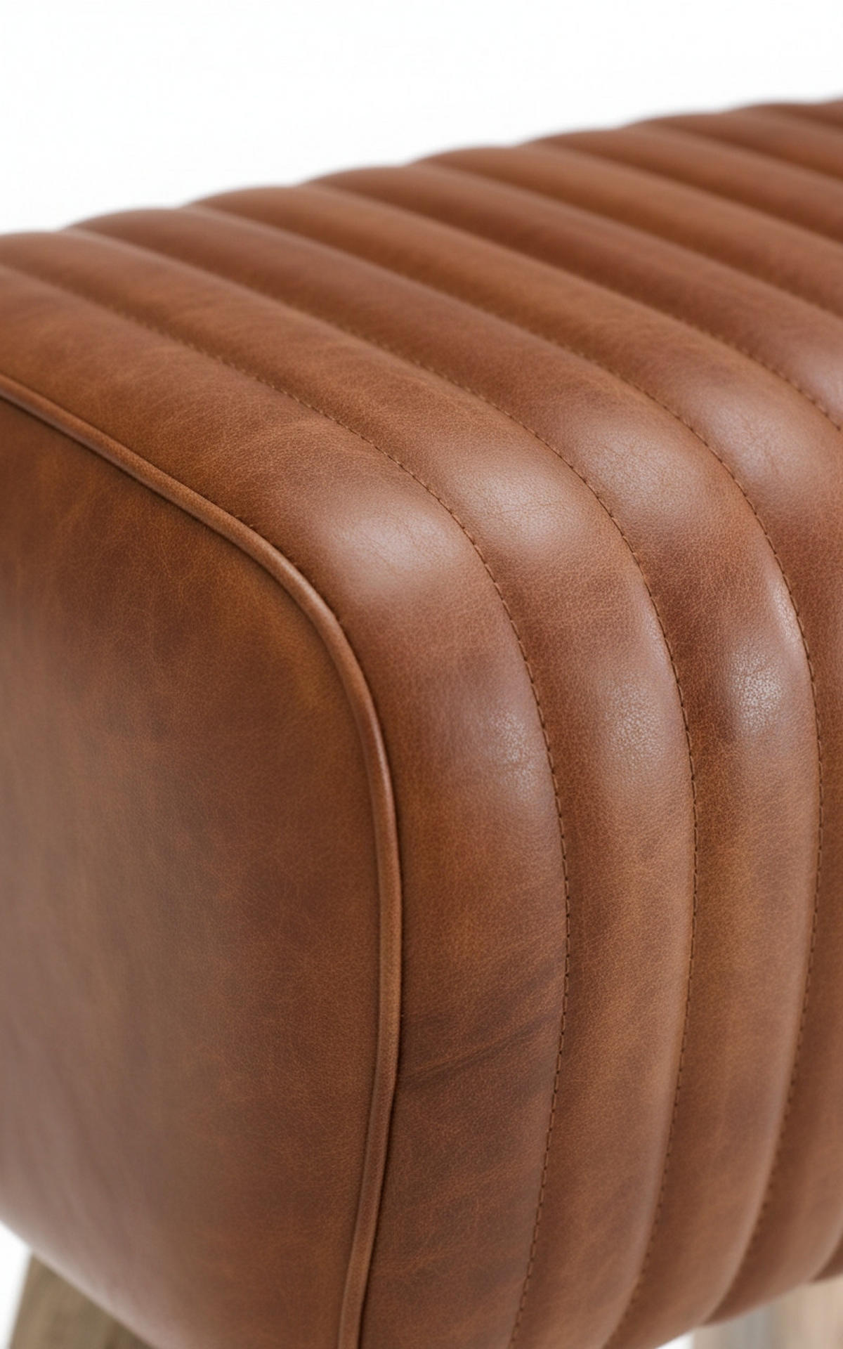 BARHOCKER Echtleder Braun Mangoholz Hartholz Typenauswahl  - Naturfarben/Braun, LIFESTYLE, Leder/Holz (43/74/37cm) - Landscape