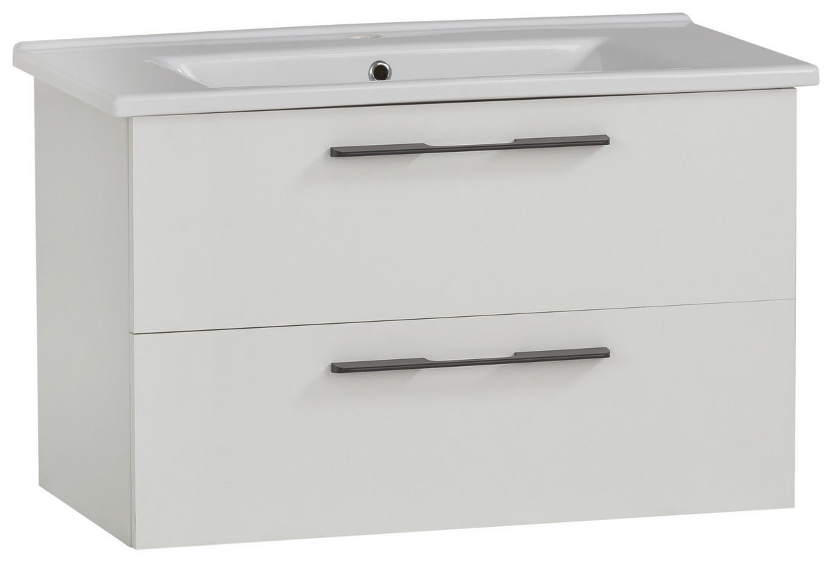 WASCHTISCHKOMBI 85 cm  - Anthrazit/Weiß, MODERN, Keramik/Holzwerkstoff (85cm) - Stylife