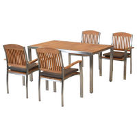 GARTENSET 9-teilig  - Silberfarben/Naturfarben, MODERN, Holz/Textil - Gardenson