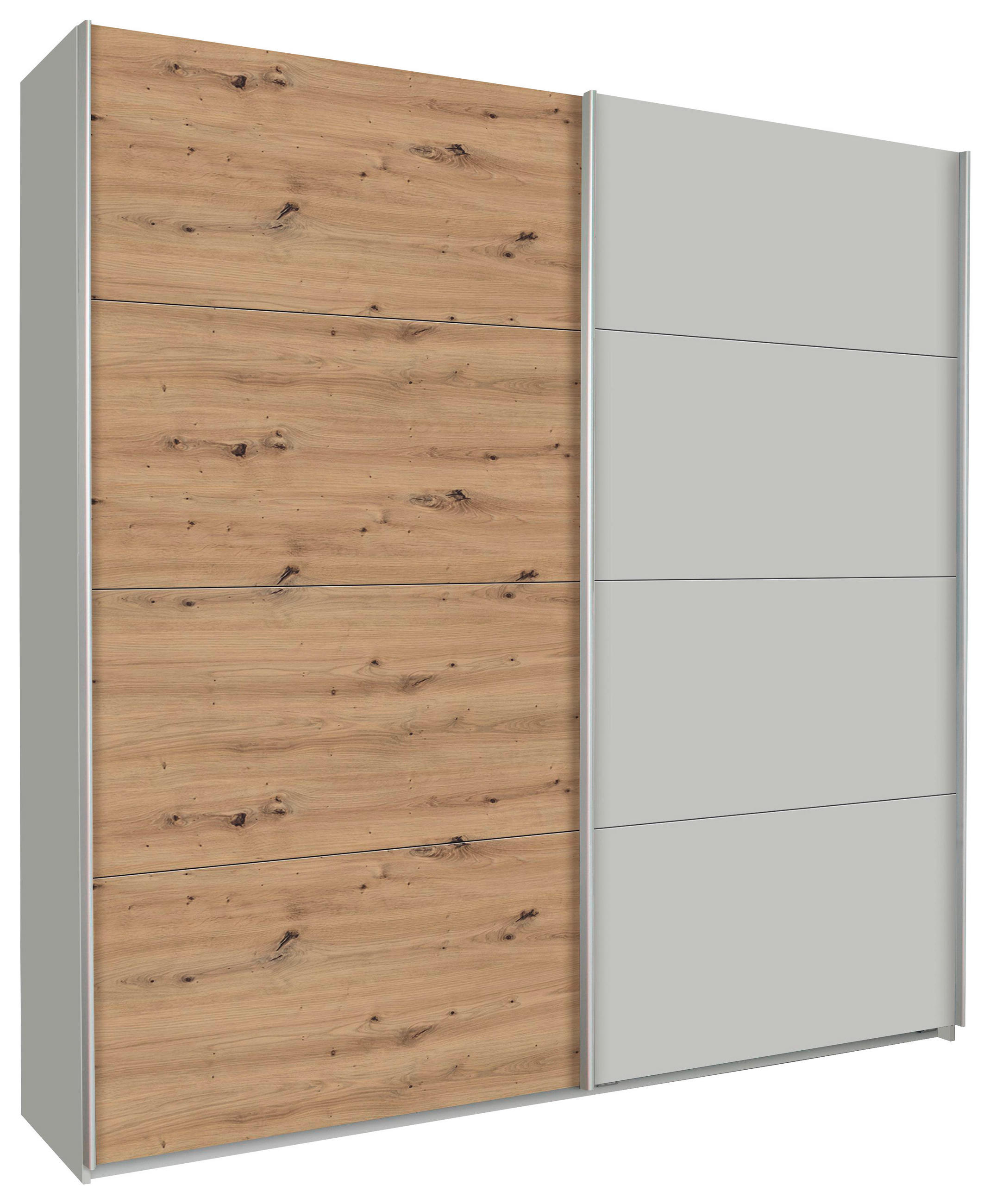 Schwebetürenschrank 226 Cm Feldkirch, Grau/eiche