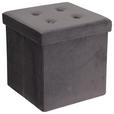 SITZBOX in Textil, Holzwerkstoff Grau  - Grau, MODERN, Holzwerkstoff/Textil (38/38/38cm) - Carryhome