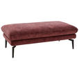 3-SITZER-SOFA in Velours Dunkelrot  - Beige/Schwarz, Design, Textil/Metall (222/89/104cm) - Dieter Knoll