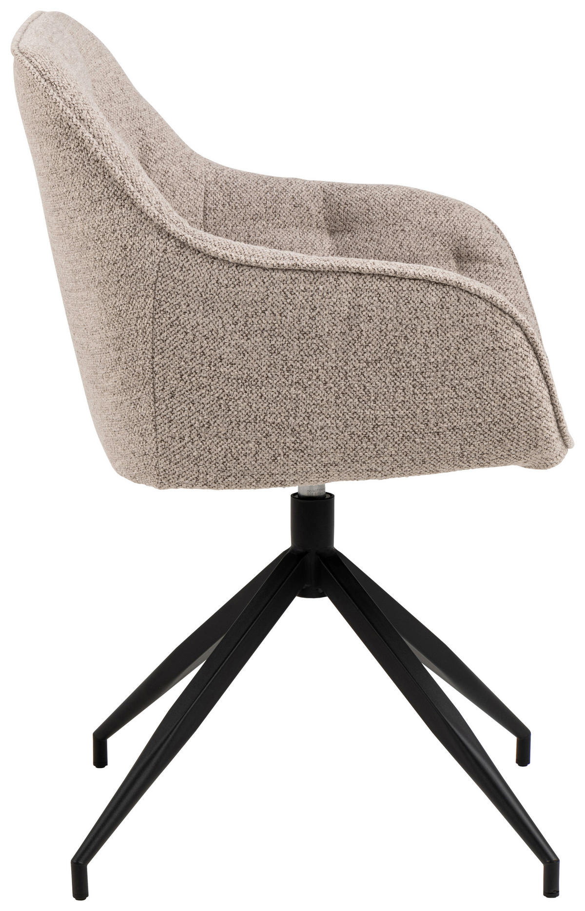 ŽIDLE S PODRUČKAMI, tkaná látka, béžová - černá/béžová, Design, kov/textil (57/82/54,5cm) - MID.YOU