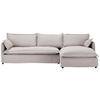 HUSSEN-ECKSOFA in Flachgewebe, Bouclé Beige  - Beige/Schwarz, Trend, Textil/Metall (295/165cm) - Livetastic