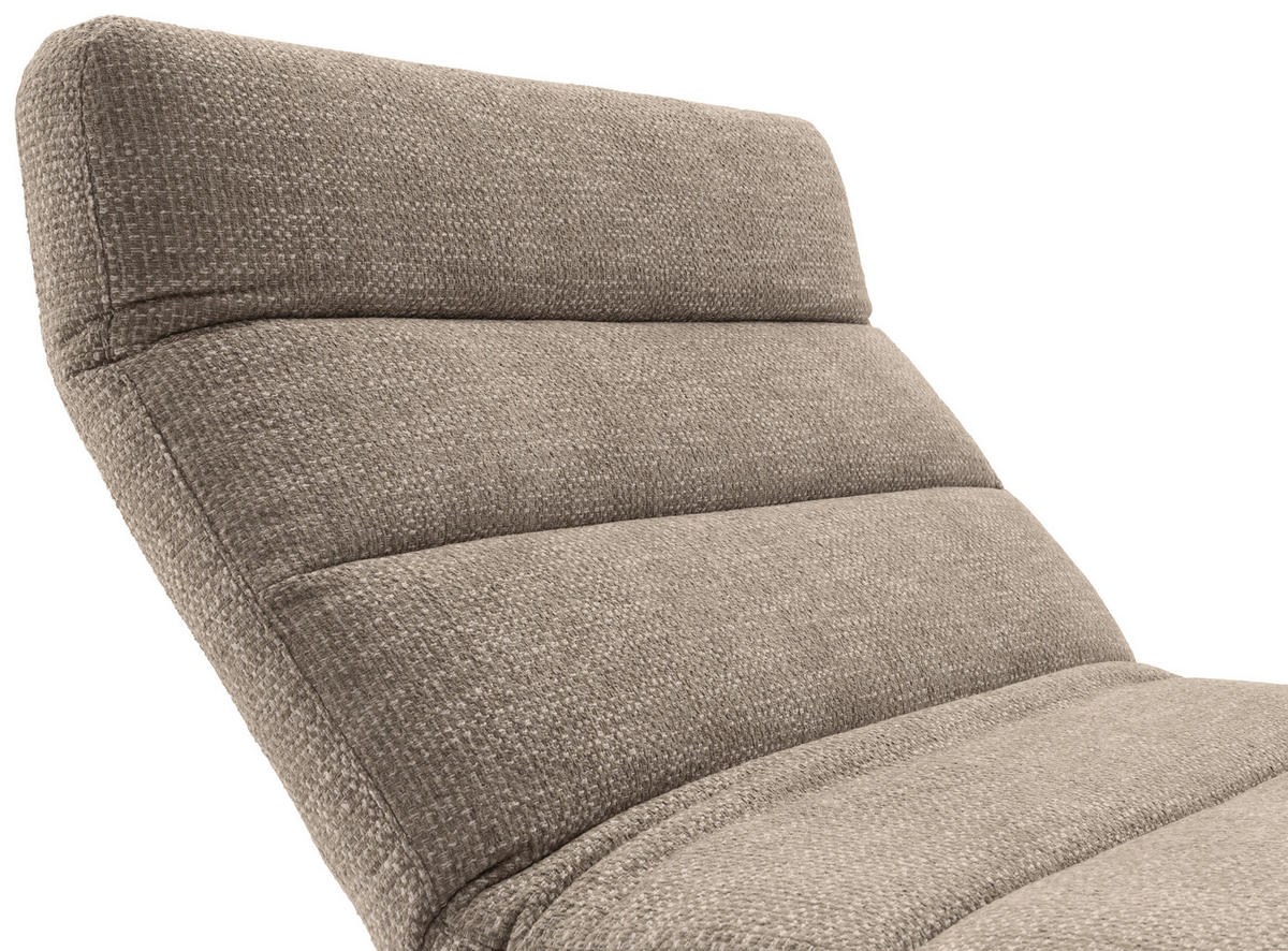 RELAXLIEGE Chenille Greige  - Greige/Schwarz, Design, Textil/Metall (120/54-113/158-198cm) - Pure Home Lifestyle