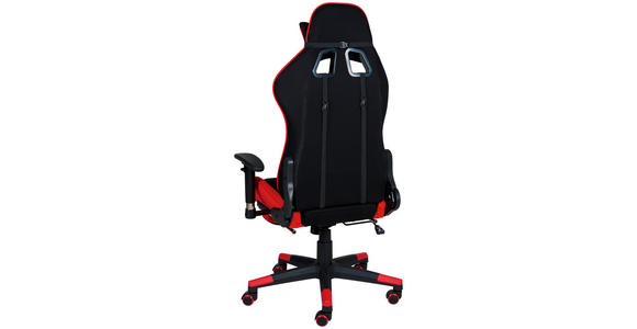 GAMINGSTUHL Rot, Schwarz Metall, Kunststoff, Textil - Rot/Schwarz, Design, Kunststoff/Textil (67/137/63cm) - Xora
