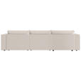 WOHNLANDSCHAFT Creme Cord  - Creme/Schwarz, MODERN, Kunststoff/Textil (153/350/153cm) - Xora