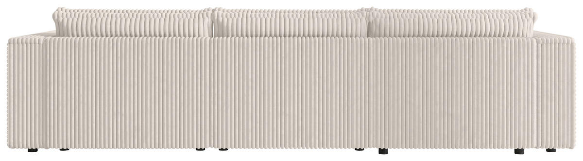 WOHNLANDSCHAFT Creme Cord  - Creme/Schwarz, MODERN, Kunststoff/Textil (153/350/153cm) - Xora