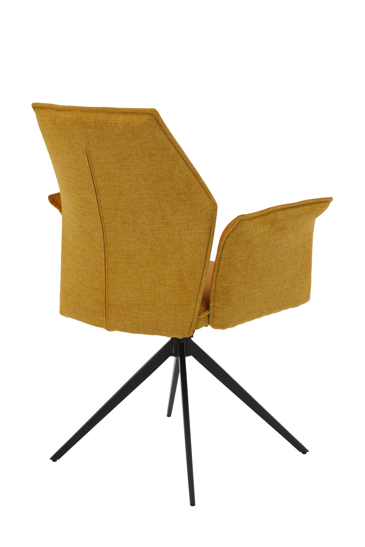 ARMLEHNSTUHL 1 Stück  in Stahl Webstoff, Mikrofaser  - Goldfarben/Schwarz, MODERN, Textil/Metall (65/92/64cm) - MID.YOU