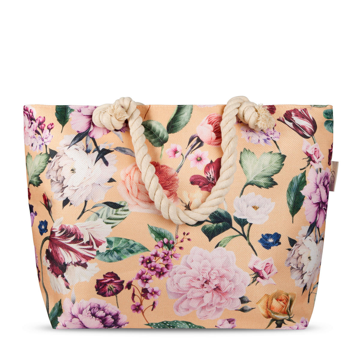 STRANDTASCHE - Gelb/Goldfarben, KONVENTIONELL, Textil (43/60cm)