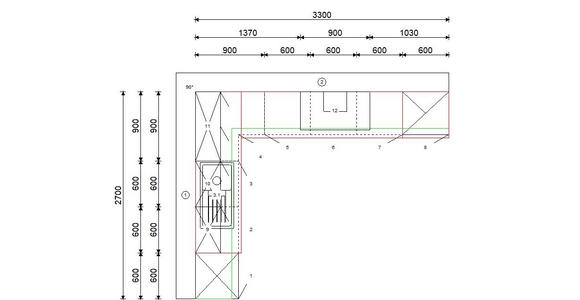 ECKKÜCHE 270/330 cm  in Weiß, Sandfarben  - Sandfarben/Schwarz, Design, Holzwerkstoff/Metall (270/330cm) - Xora