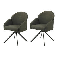 ARMLEHNSTUHL-SET 2 Stück  in Webstoff  - Grün, MODERN, Textil (56,5/84/61cm) - MID.YOU