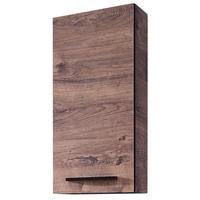 HÄNGESCHRANK 30/70/20 cm  - Eichefarben/Schwarz, KONVENTIONELL, Glas/Holzwerkstoff (30/70/20cm) - Xora