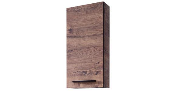 HÄNGESCHRANK 30/70/20 cm  - Eichefarben/Schwarz, KONVENTIONELL, Glas/Holzwerkstoff (30/70/20cm) - Xora