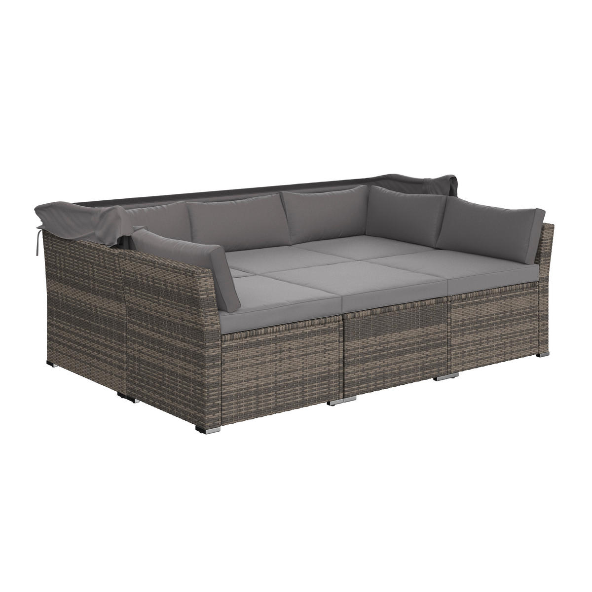 LOUNGEGARNITUR    - Grau, MODERN, Kunststoff/Metall - Ambia Garden