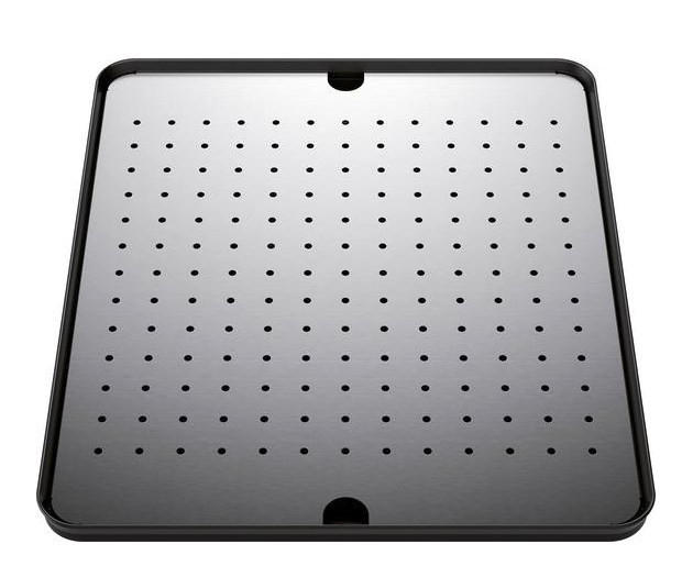 GESCHIRRABTROPFTASSE   - Edelstahlfarben/Schwarz, Basics, Kunststoff/Metall (42,5/2/36,5cm) - Blanco