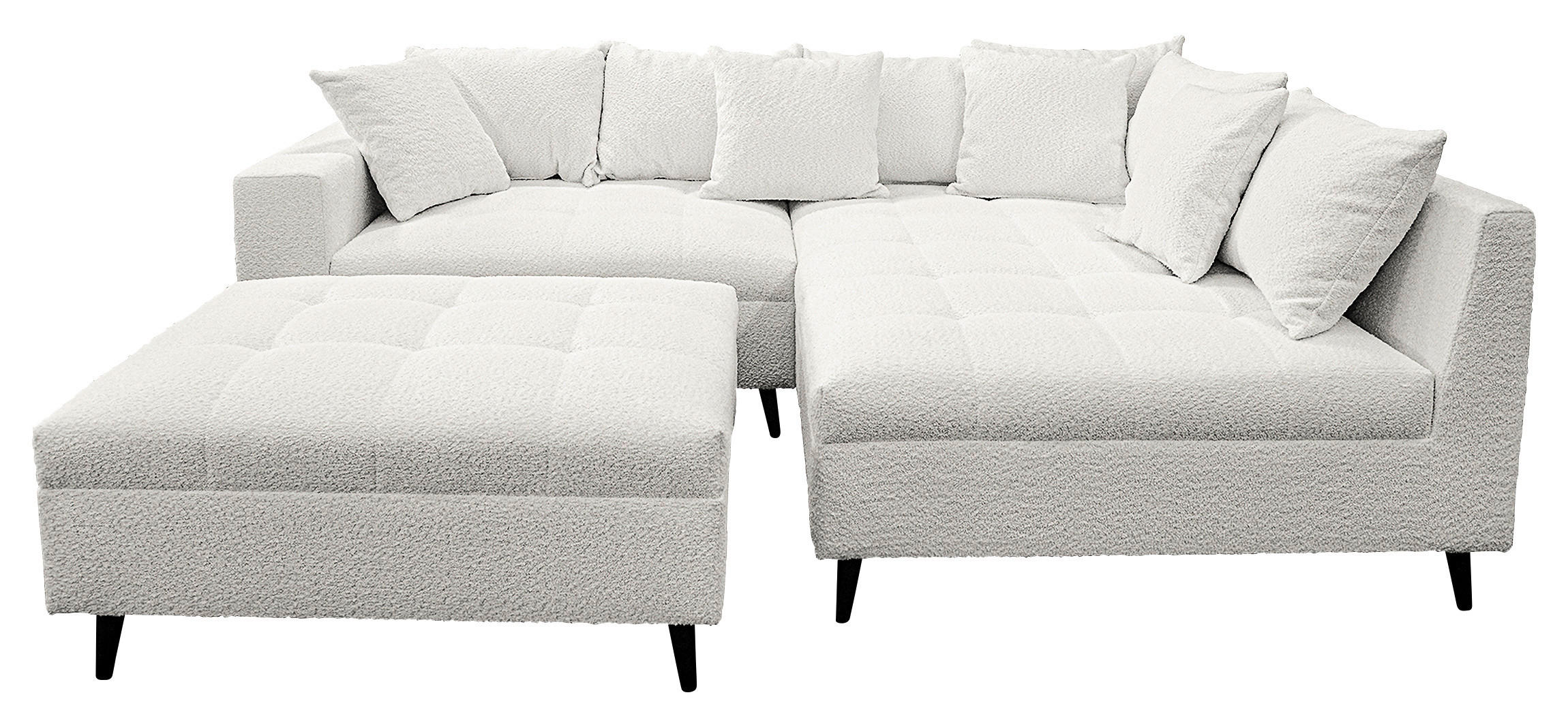 MID.YOU ROHOVÁ SEDAČKA, textil, světle šedá