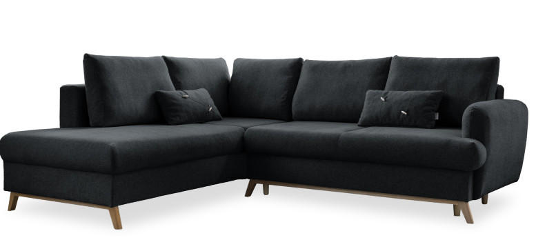 MID.YOU ROHOVÁ SEDACIA SÚPRAVA, textil, tmavosivá