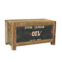 SCHUHSCHRANK Altholz massiv Multicolor, Naturfarben  - Multicolor/Schwarz, Design, Holz/Metall (85/45/40cm) - MID.YOU