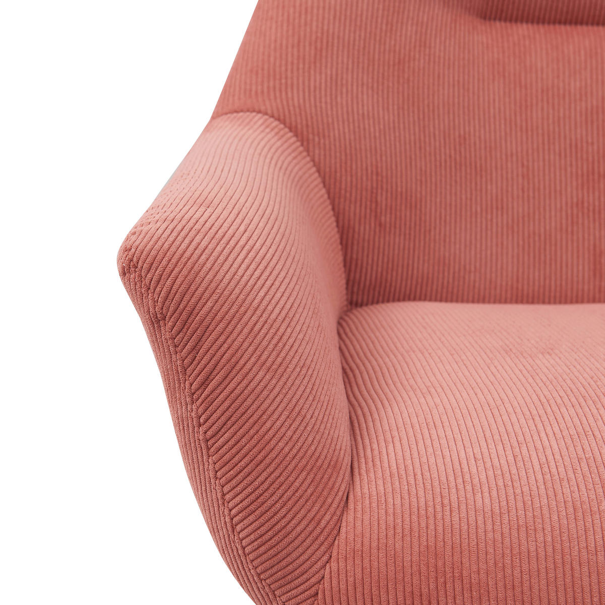 SESSEL in Cord Bronzefarben  - Schwarz/Bronzefarben, Modern, Textil/Metall (78/78/75cm) - MID.YOU