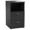 NACHTSCHRANK 35/62/40 cm  - Chromfarben/Schwarz, Basics, Holzwerkstoff/Kunststoff (35/62/40cm) - Carryhome
