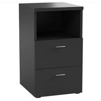 NACHTSCHRANK 35/62/40 cm  - Chromfarben/Schwarz, Basics, Holzwerkstoff/Kunststoff (35/62/40cm) - Carryhome