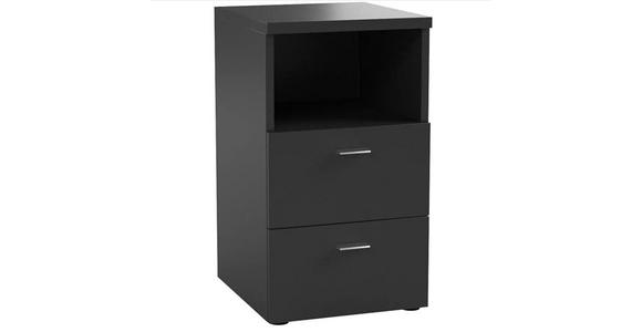 NACHTSCHRANK 35/62/40 cm  - Chromfarben/Schwarz, Basics, Holzwerkstoff/Kunststoff (35/62/40cm) - Carryhome