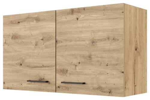KÜCHENOBERSCHRANK 100/54,8/32 cm  in Eiche Artisan  - Schwarz/Eiche Artisan, KONVENTIONELL, Holzwerkstoff/Metall (100/54,8/32cm) - FlexWell