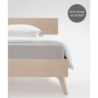 BOXSPRING-FIXLEINTUCH - Blaugrau, Basics, Textil (90-100/200-210cm) - Fleuresse