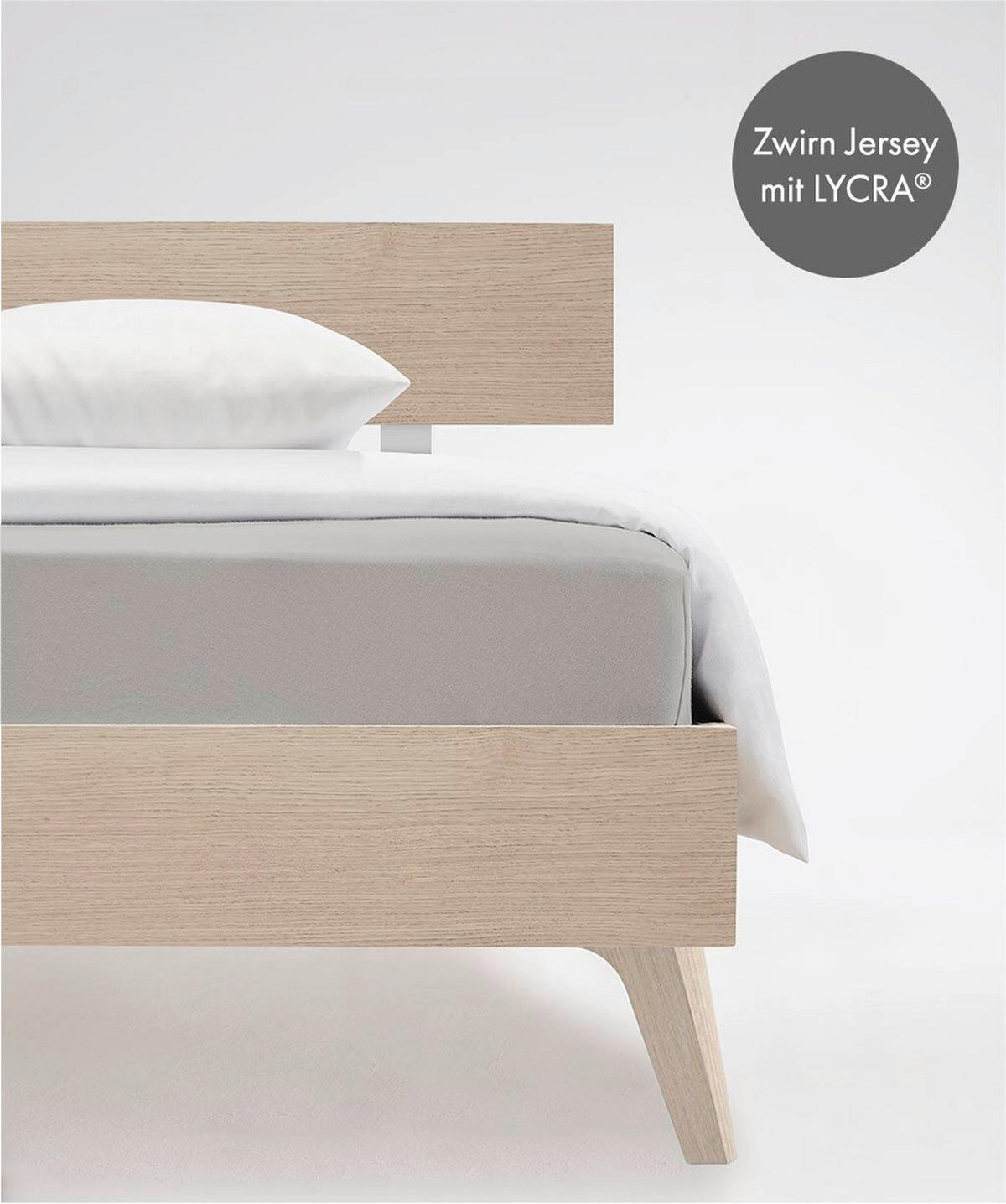 BOXSPRING-FIXLEINTUCH - Blaugrau, Basics, Textil (90-100/200-210cm) - Fleuresse