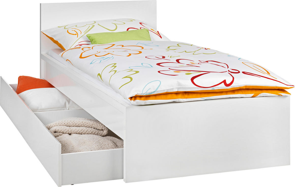KREVET 90/200 cm     bela  - bela, Konvencionalno, pločasti materijal (90/200cm) - Carryhome