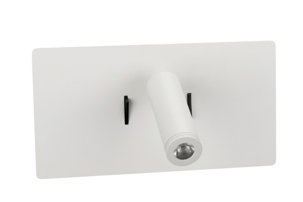 LED-WANDLEUCHTE Lancaster 23/9-16/12 cm   - Weiß, Basics, Metall (23/9-16/12cm) - Novel