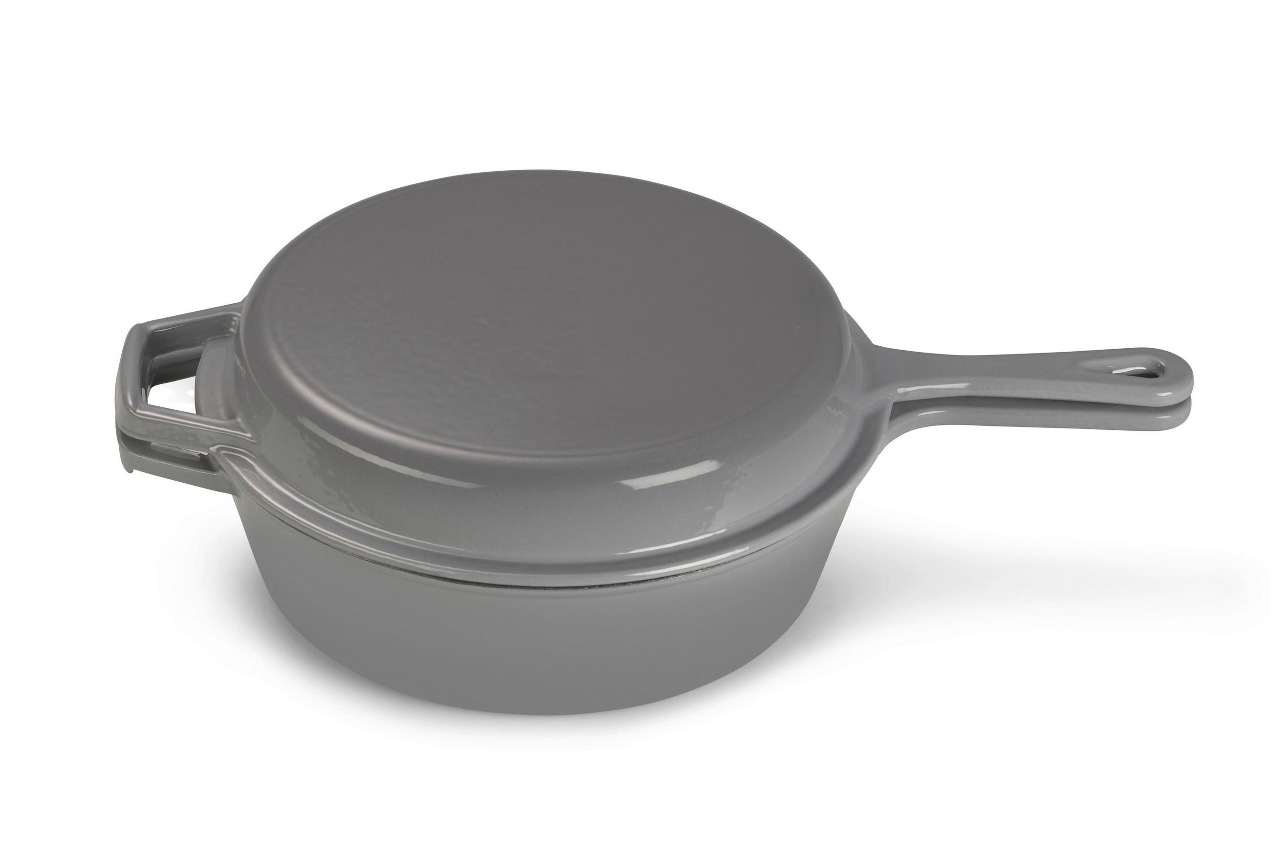 GRYT- OCH KASTRULLSET 2 delar  - grå, Basics, metall (26,5cm) - Echtwerk