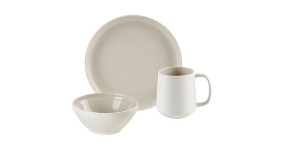 FRÜHSTÜCKSSERVICE Sandfarben LEVANTO 6-teilig 2 Personen  - Sandfarben, Design, Keramik - Novel